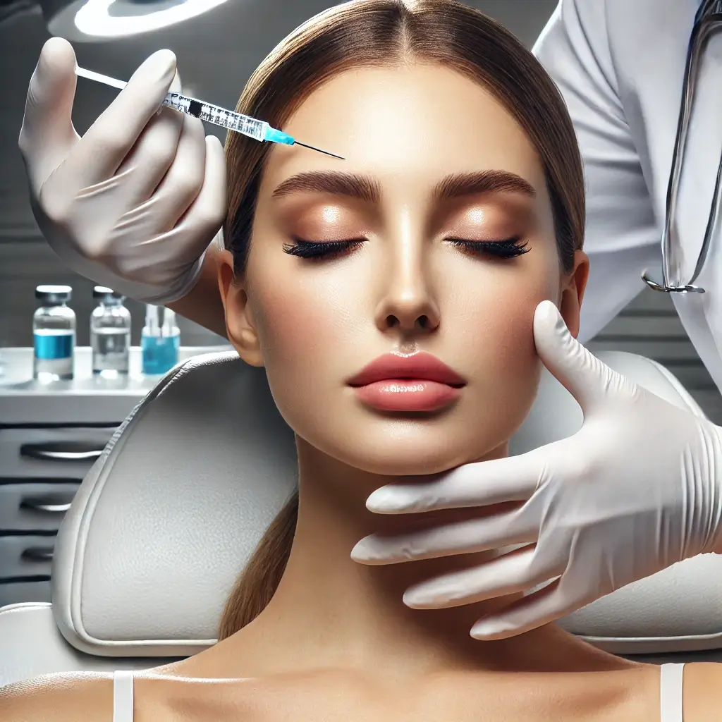 عکس گرافیکی تزریق بوتاکس به پیشانی