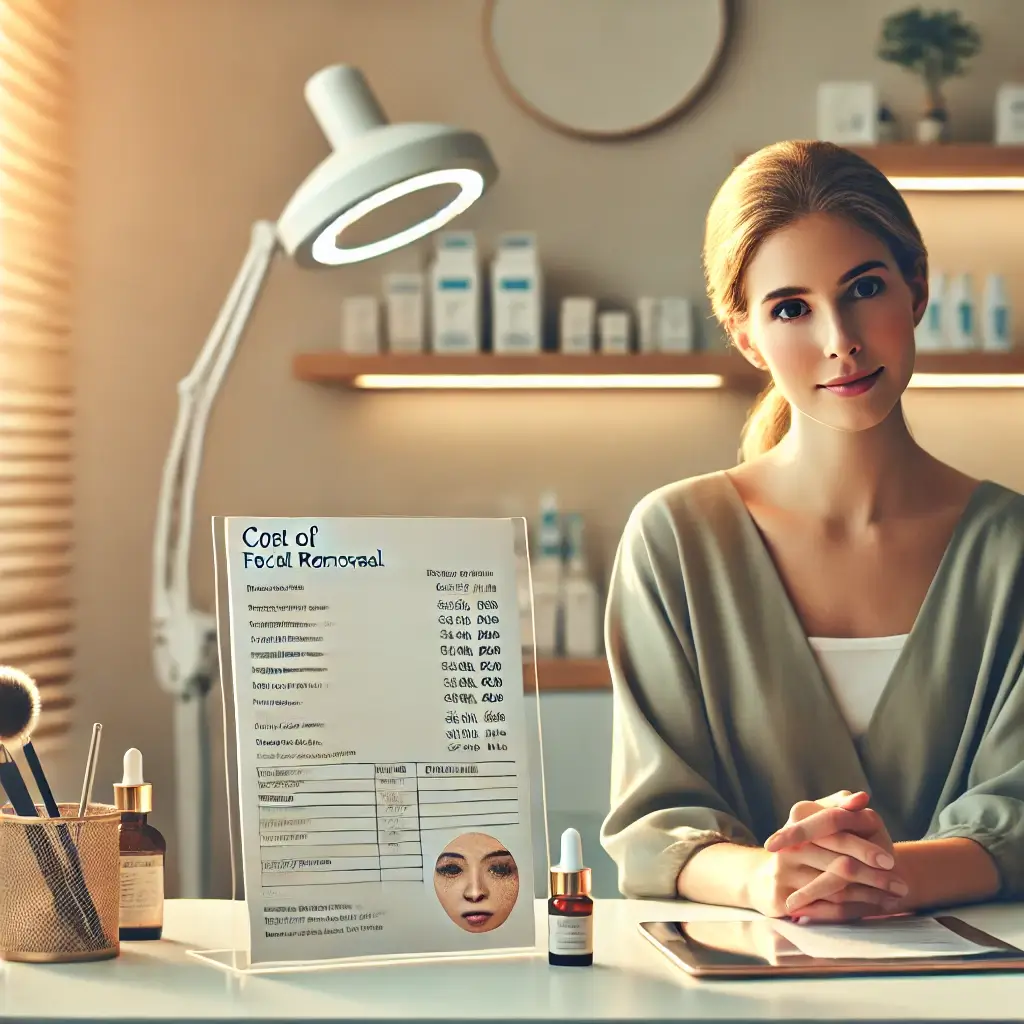 عکس گرافیکی از قیمت برداشتن خال